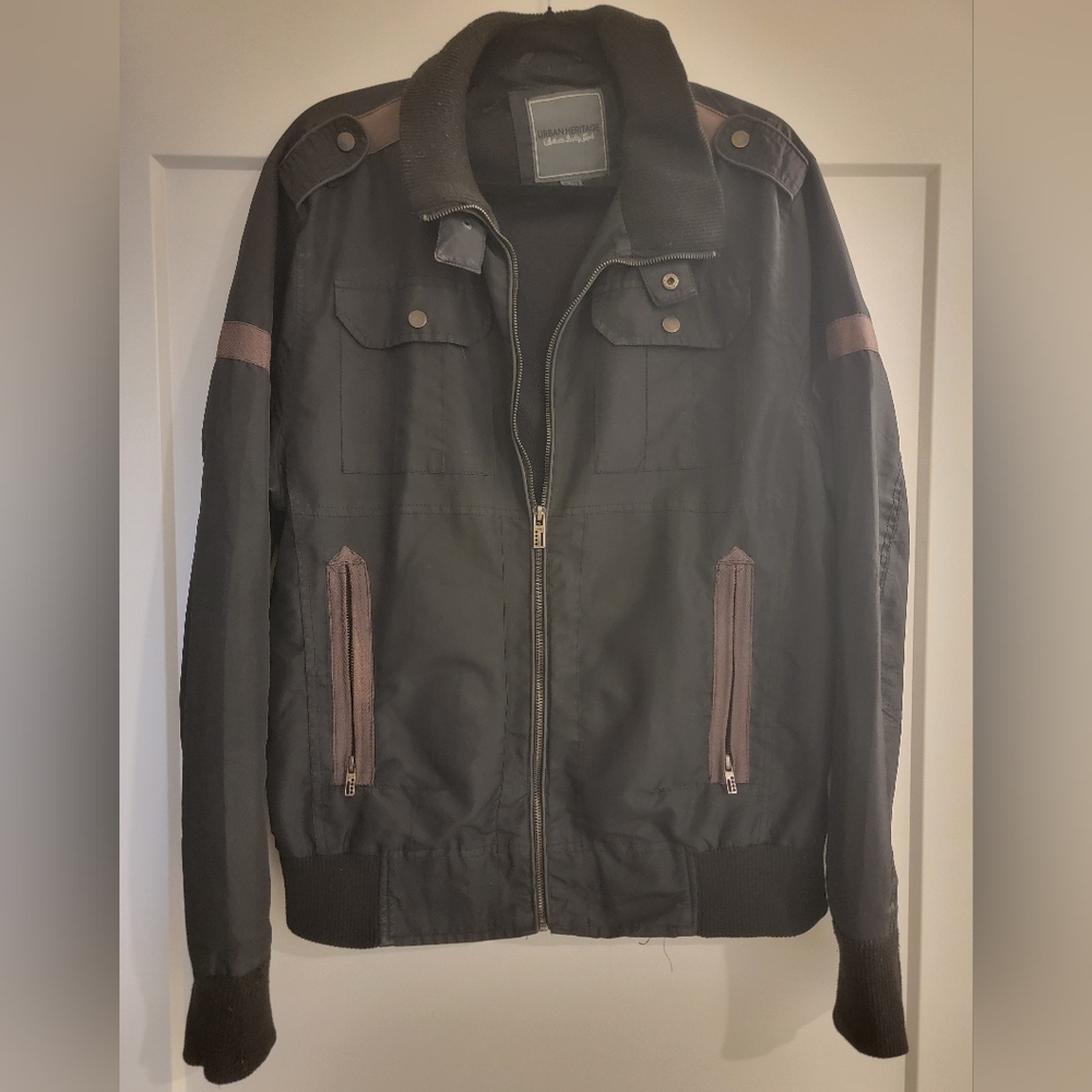 Urban Heritage Black and Brown Varsity Jacket